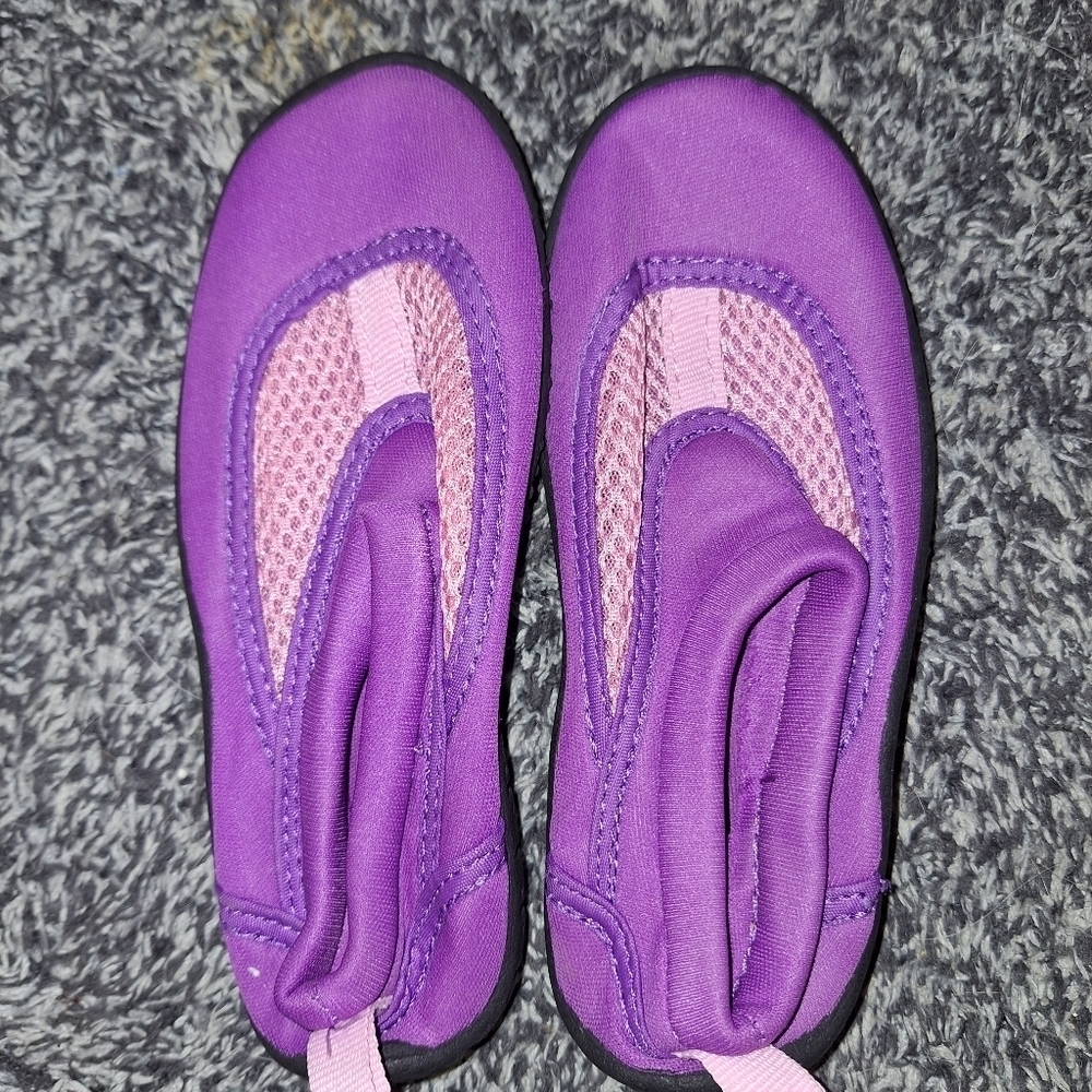 Kids Purple Swim Beach Shoes Size 11